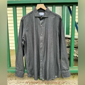 Ledbury The Slate Bricker Washed Twill Casual Shirt Size 16-35 NWOT